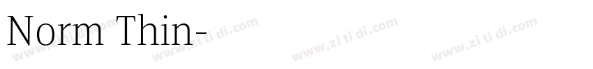 Norm Thin字体转换